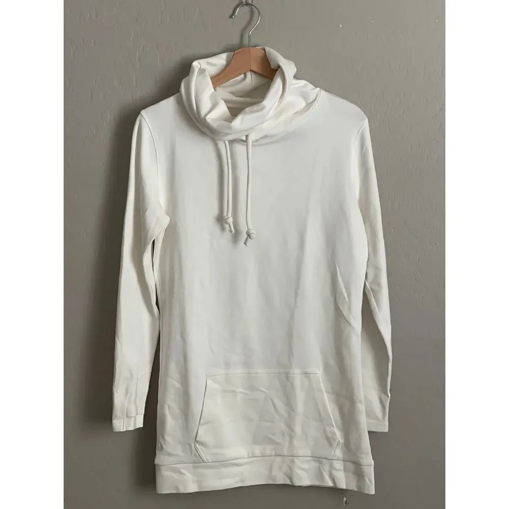 Lily & Lottie White Cowl Neck Tunic Sweatshirt - XS - Picture 2 of 6